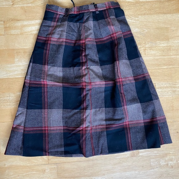 Daks London Simpson Piccadilly Vintage Plaid Wool Tartan Skirt Size 10 - Picture 1 of 7